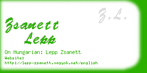 zsanett lepp business card